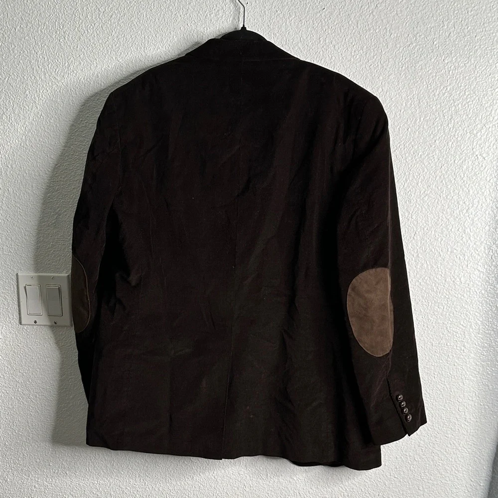 Lauren Ralph Lauren leather button Brown corduroy Blazer  elbow patches size  42